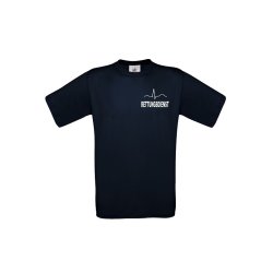 T-Shirt Rettungsdienst blau Aufdruckfarbe silber S