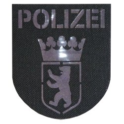 Abzeichen Polizei Berlin Lasercut grau weiß