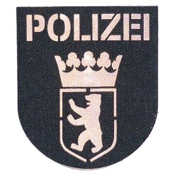 Abzeichen Polizei Berlin Lasercut grau weiß