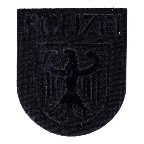 Abzeichen Bundespolizei Lasercut schwarz schwarz