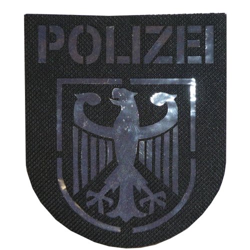 Abzeichen Bundespolizei Lasercut schwarz nachleuchtend