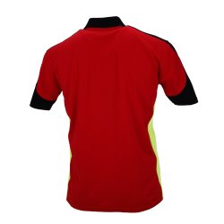 Polo-Shirt RescPol 2020 leuchtgelb/rot/schwarz 2XL