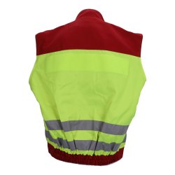 Weste Rettungsdienst leuchtgelb/rot mit Flausch 2XL