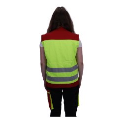 Weste Rettungsdienst leuchtgelb/rot mit Flausch 2XL