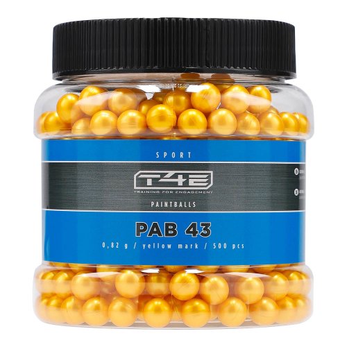 T4E Sport PAB 43 .43, 0,82 g, Yellow Mark, 500 St., Behälter