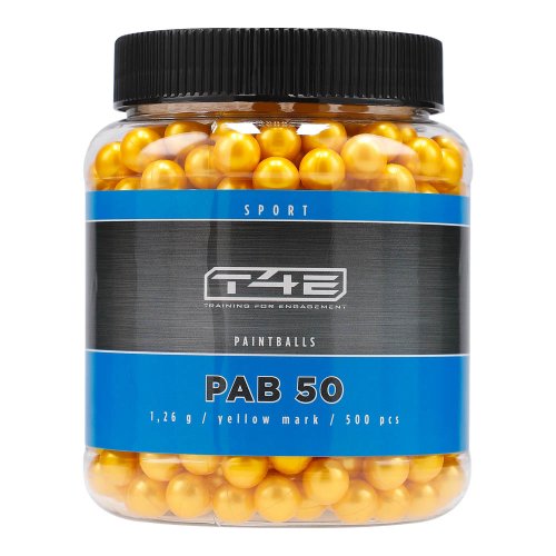 T4E Sport PAB 50 .50, 1,26 g, Yellow Mark, 500 St., Behälter