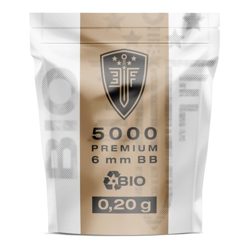 Elite Force Premium Bio BBs 6 mm, 0,20 g, weiß, 5.000 St., Zip-Beutel