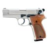 Walther P88 9 mm P.A.K., Nickel-Finish, Holzgriffschalen