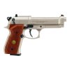 Beretta MOD. 92 FS 4,5 mm (.177) Diabolo, CO?, < 4,0 J, Nickel-Finish, Holzgriffschalen