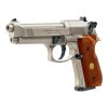 Beretta MOD. 92 FS 4,5 mm (.177) Diabolo, CO?, < 4,0 J, Nickel-Finish, Holzgriffschalen