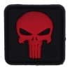 Rubberpatch Skull schwarz/rot