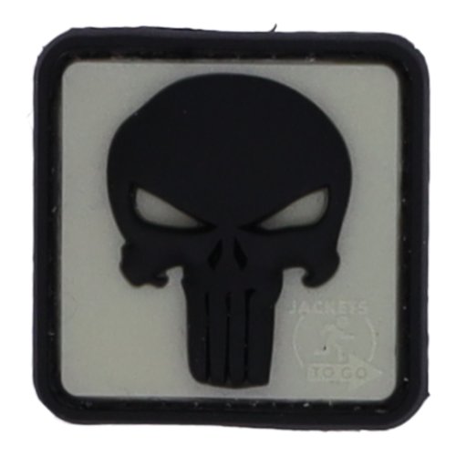 Rubberpatch Skull nacheleuchtend/schwarz