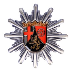 Mützenstern Polizei Rheinland Pfalz mit Krone