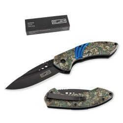 Herbertz Taschenmesser camo/blau Alu