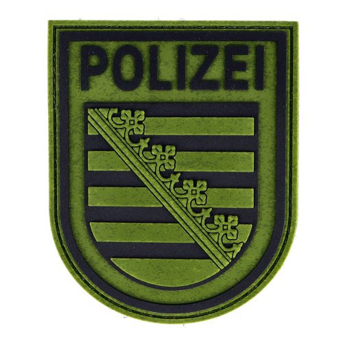 Rubberpatch Polizei Sachsen - grün