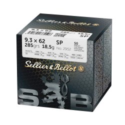 S&B 9,3x62 SP 285grs. (50 Schuss)