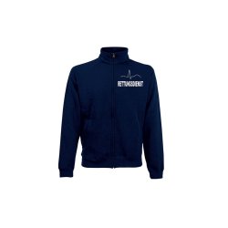 Sweatjacke Rettungsdienst blau Aufdruckfarbe silber L