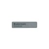 Namensschild mattsilber mit Druck Klettband Aluminium