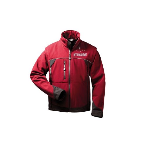 kombinierte Softshelljacke/-weste Rettungsdienst rot Aufdruck Notärztin S