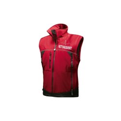 kombinierte Softshelljacke/-weste Rettungsdienst rot Aufdruck Notärztin S